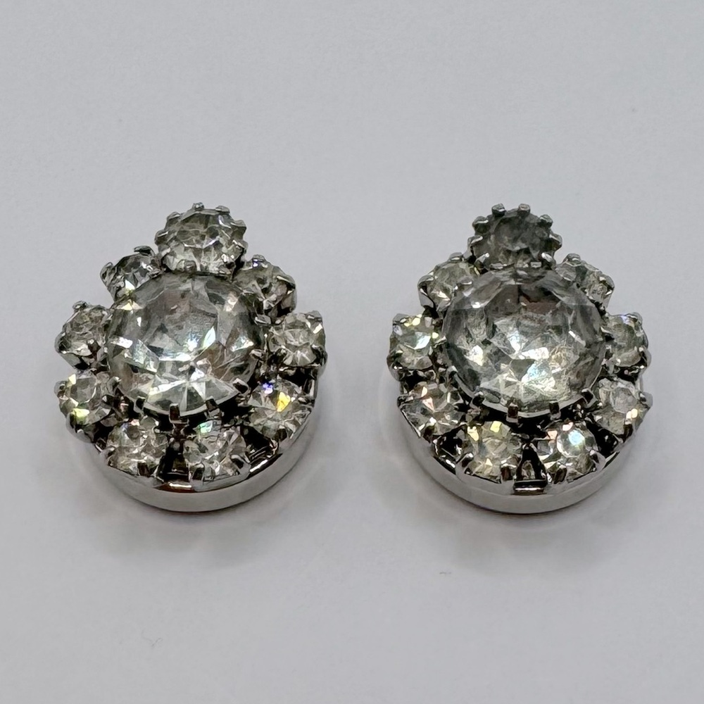 VINTAGE Crystal Button Covers - Set of 2 - Picture 5 of 14
